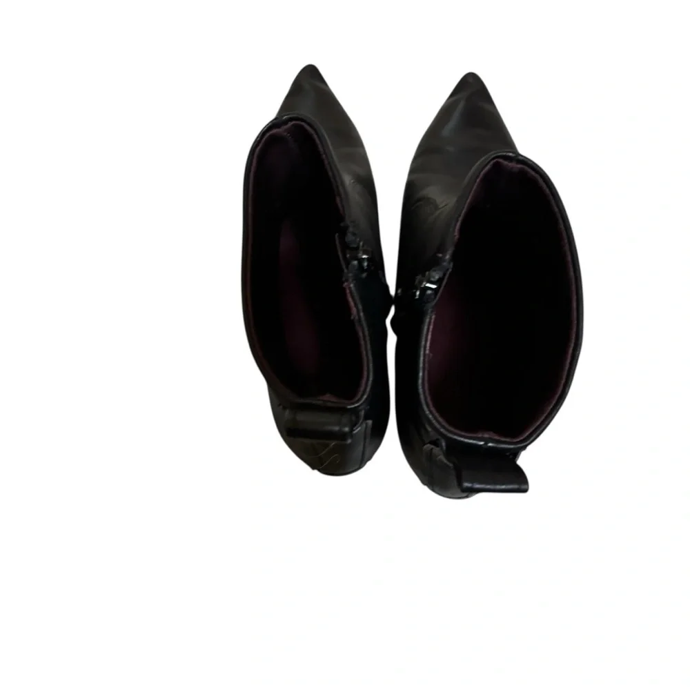 Franco Sarto Kura Ankle Booties Pointed toe kitten heel‎ leather Size 8M